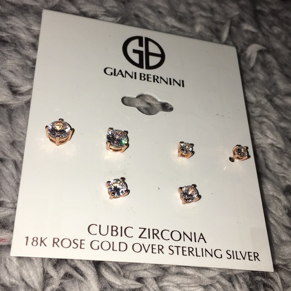 18K rose gold earrings❕